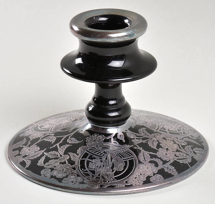RWS4 3" Single Light Candlestick by Rockwell Silver Glass-1