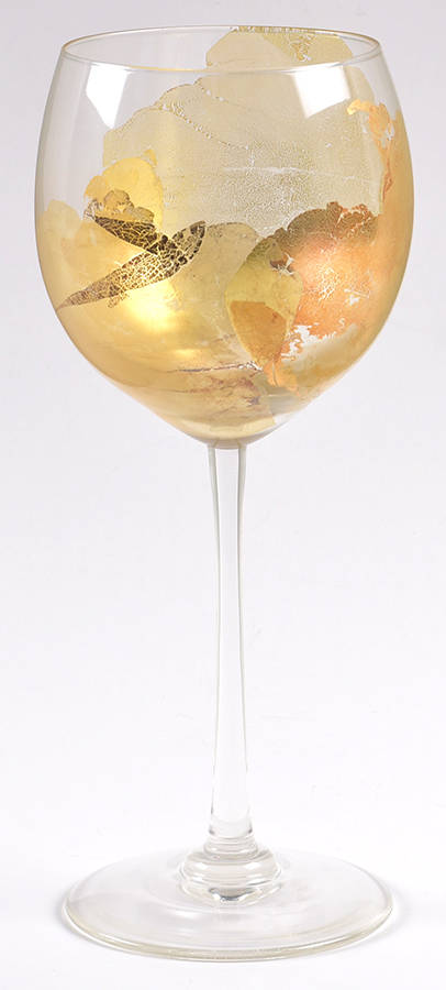 Gold Leaf Wine Glass by Randy Strong-1