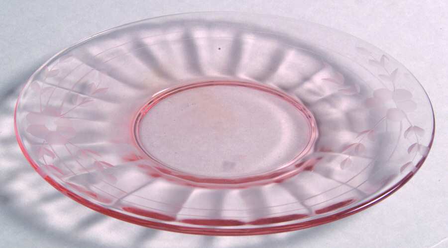 Blanche Pink Bread & Butter Plate by Standard Glass-1