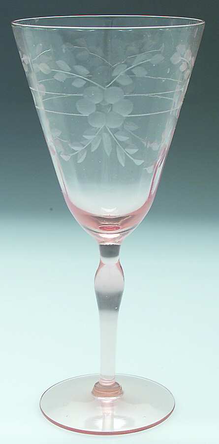 Blanche Pink Water Goblet by Standard Glass-1