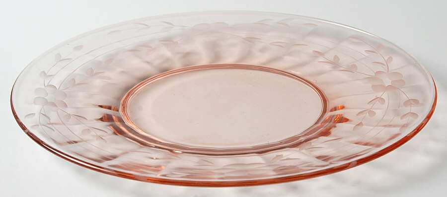 Blanche Pink Luncheon Plate by Standard Glass-1
