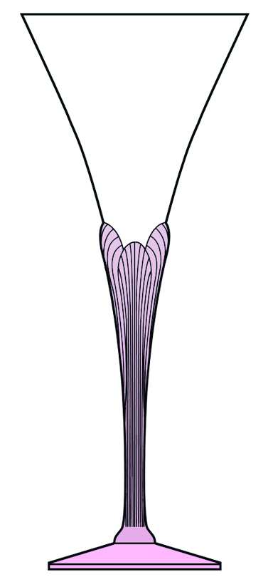 Aegean Pink Water Goblet by Sasaki-1