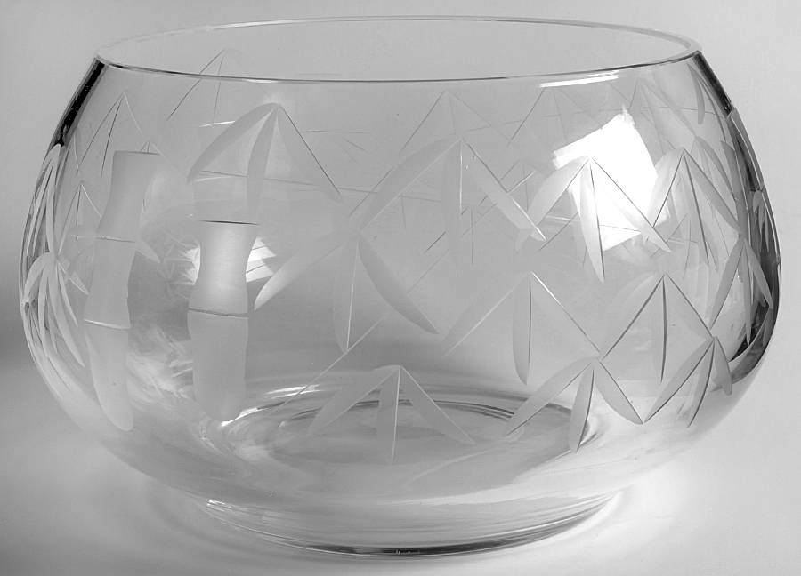 Bamboo (Multisided Stem) Punch Bowl by Sasaki-1