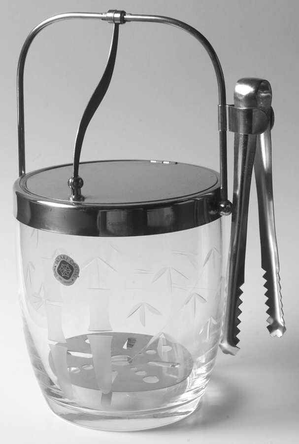 Bamboo (Multisided Stem) Ice Bucket with Detachable Handle, Drain Plate and Tongs by Sasaki-1