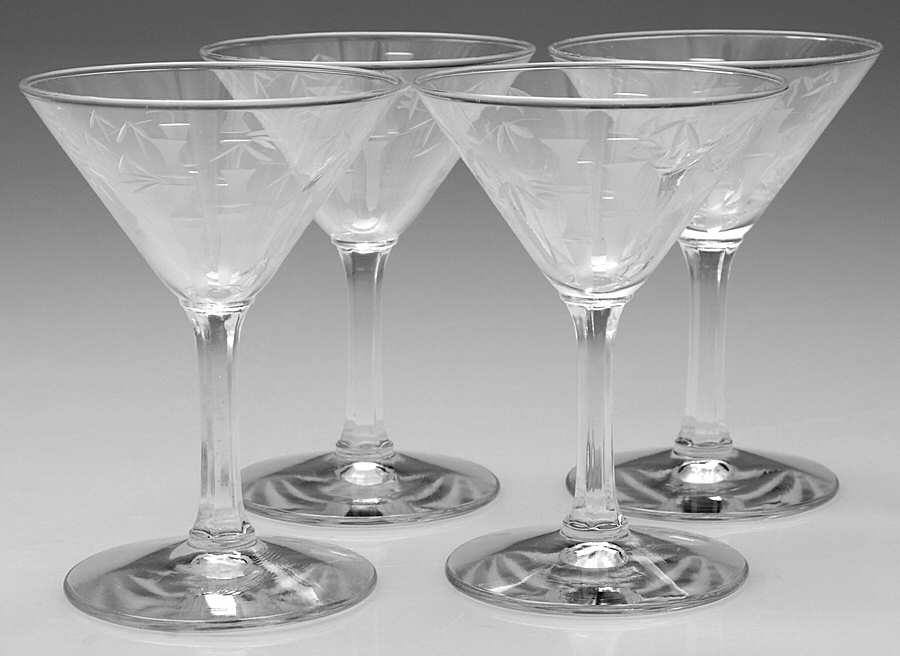 Bamboo (Multisided Stem) Liquor Cocktail - Set of 4 by Sasaki-1