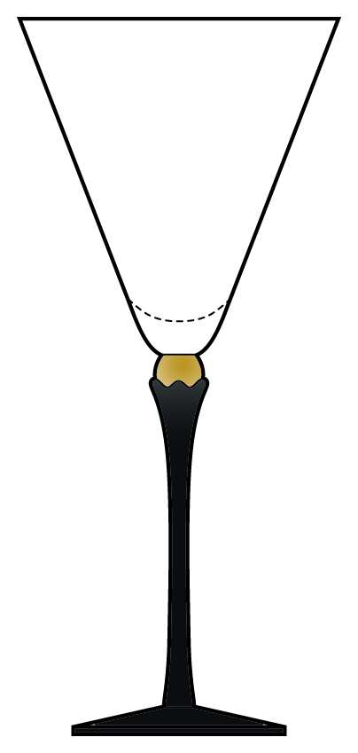 Carnevale Black Water Goblet by Sasaki-1