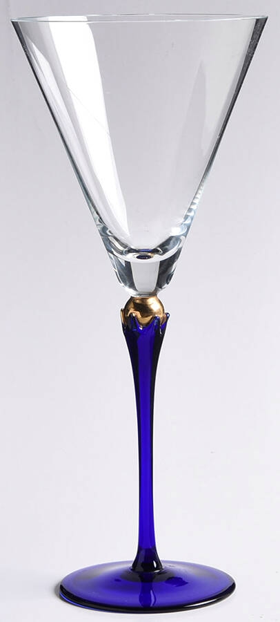 Carnevale Cobalt Water Goblet by Sasaki-1