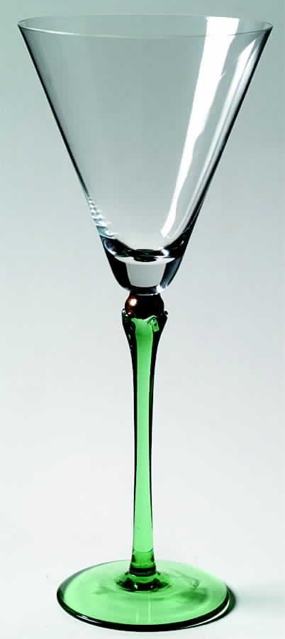Carnevale Green Water Goblet by Sasaki-1