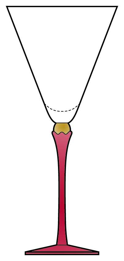 Carnevale Red Water Goblet by Sasaki-1