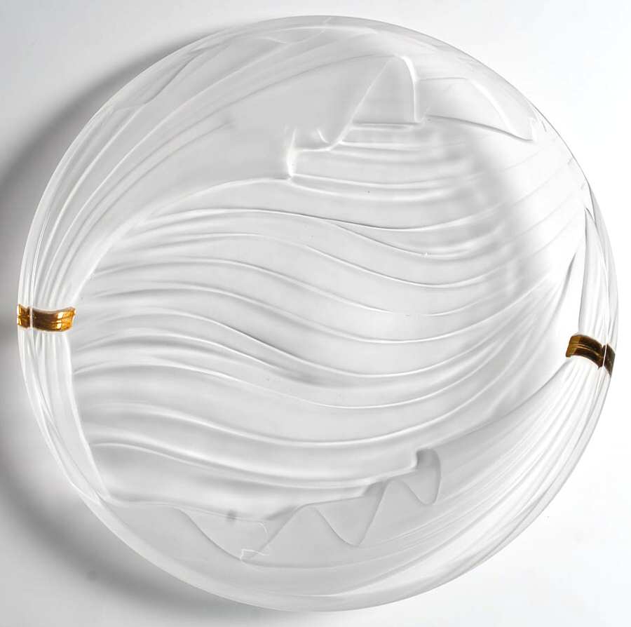 Charade Clear 13" Round Platter by Sasaki-1
