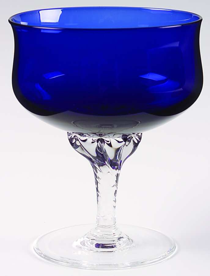 Coronation Cobalt Blue Champagne/Tall Sherbet by Sasaki-1