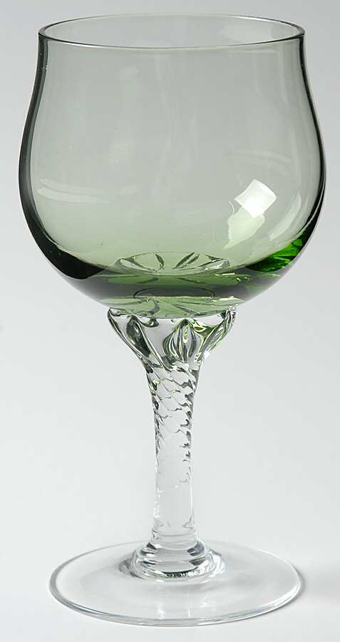 Coronation Light Green Wine Glass by Sasaki-1