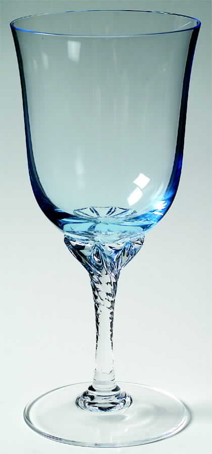 Hawthorne Azure (Light Blue) Water Goblet by Sasaki-1