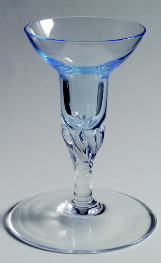Hawthorne Azure (Light Blue) 5" Single Light Candlestick by Sasaki-1