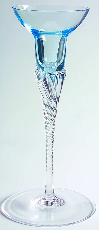 Hawthorne Azure (Light Blue) 8" Single Light Candlestick by Sasaki-1