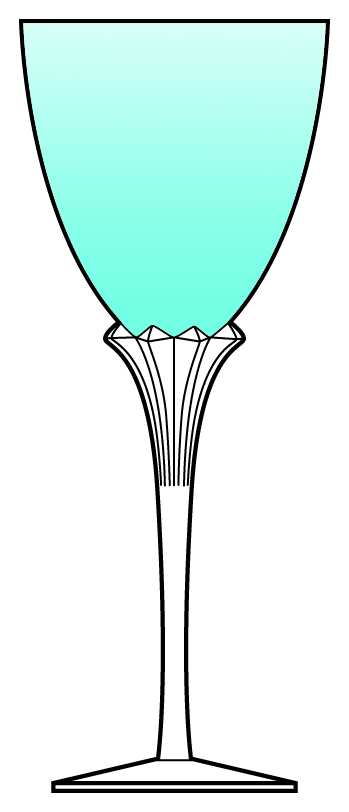 Hilton Azure Water Goblet by Sasaki-1