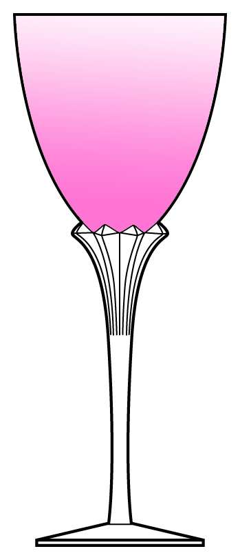 Hilton Coral Water Goblet by Sasaki-1