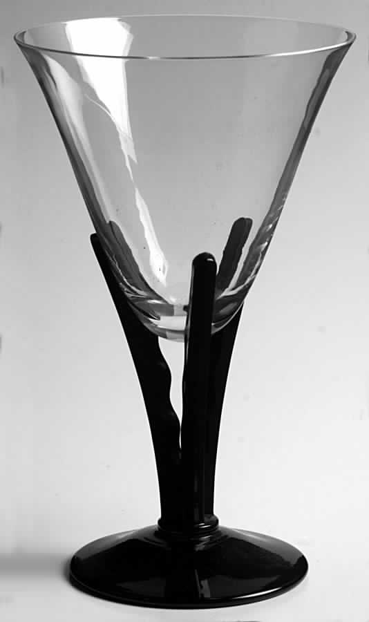Lightning Black Water Goblet by Sasaki-1