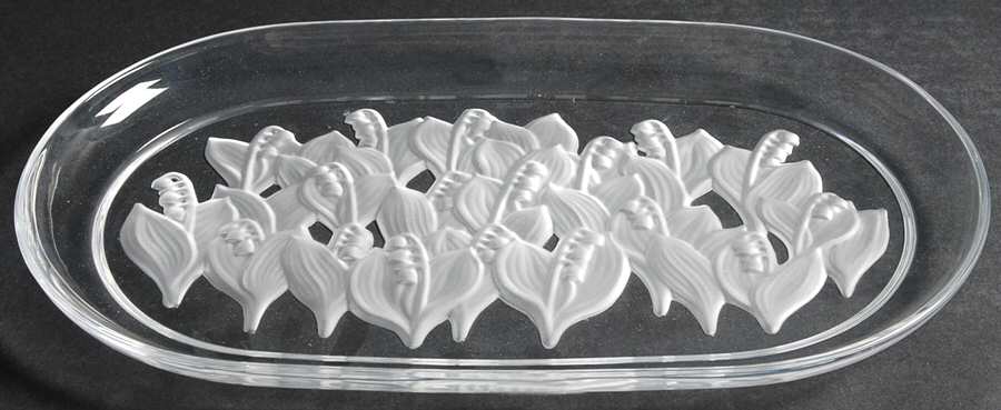 Lily of the Valley 13" Oval Platter by Sasaki-1
