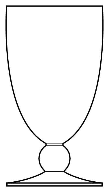 Luxembourg Clear Water Goblet by Sasaki-1
