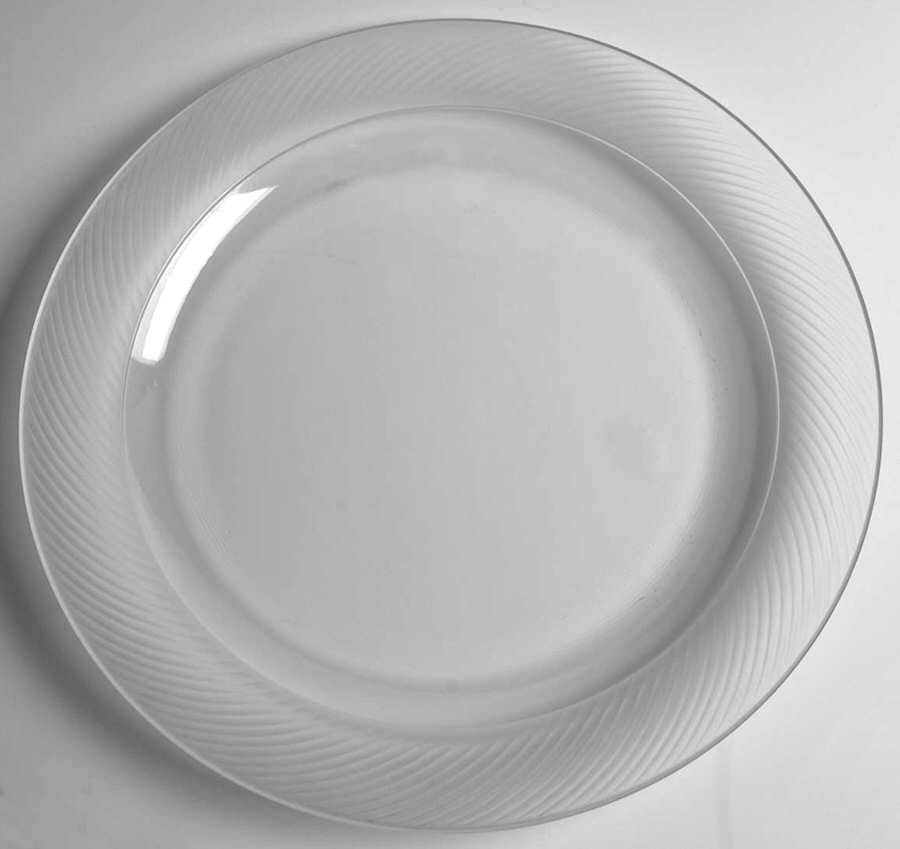 Regency Clear (Frosted Ribbed Stem) 13" Round Platter by Sasaki-1