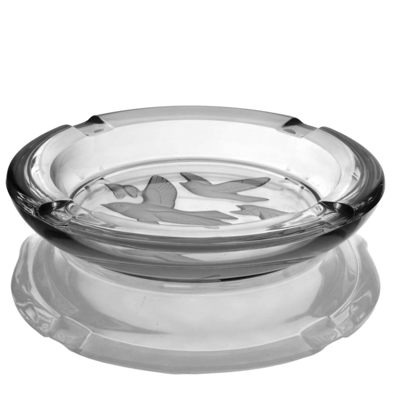 Wings Clear 8" Ashtray by Sasaki-1