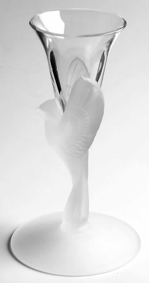 Wings Clear 5" Single Light Candlestick by Sasaki-1