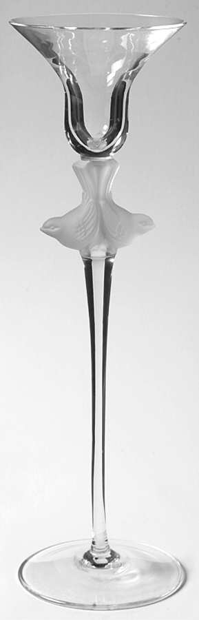 Wings Clear 11" Tall Single Light Candlestick by Sasaki-1