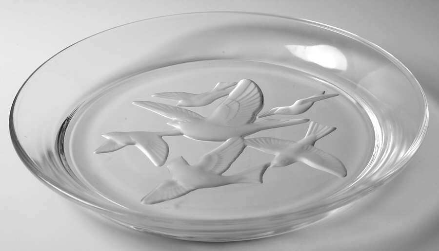 Wings Clear Serving Plate by Sasaki-1
