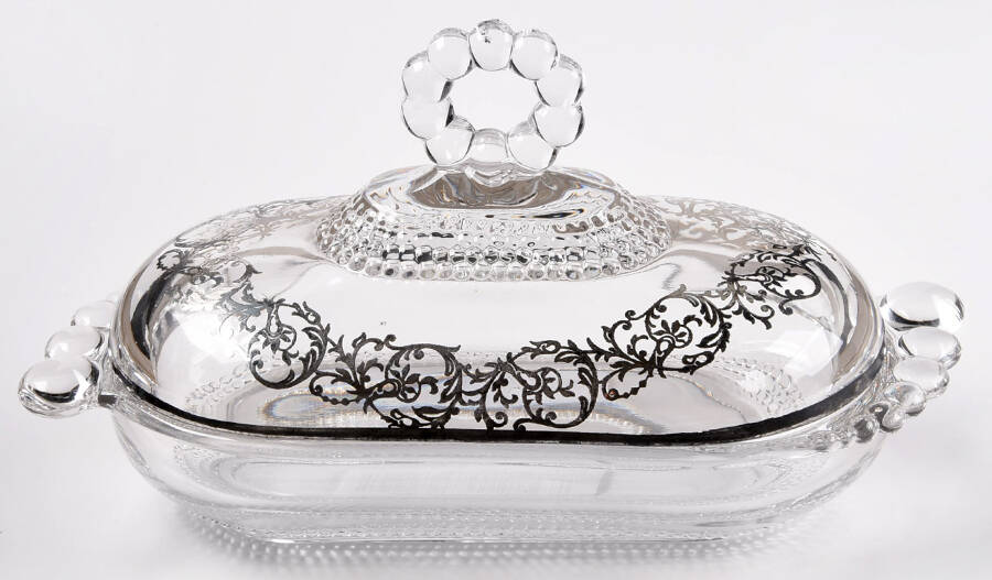 Bridal Lace 1/4 Pound Covered Butter by Silver City-1