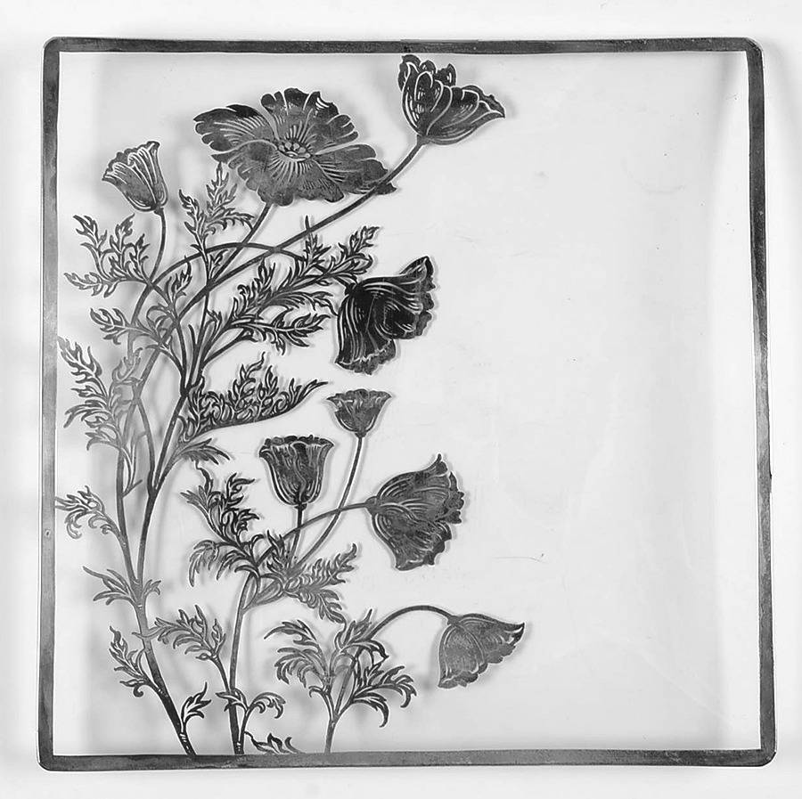 Flanders Clear 11" Square Plate by Silver City-1