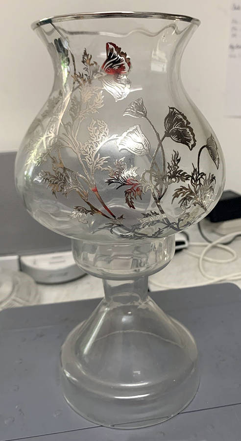 Flanders Clear Hurricane Lamp & Globe by Silver City-1