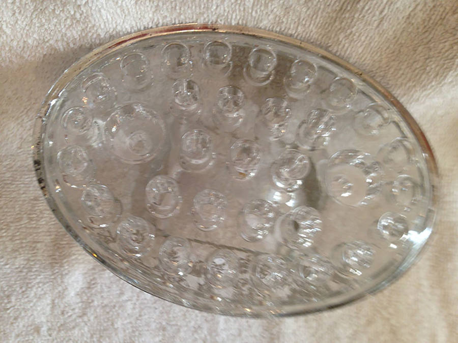 Flanders Clear Frog/Candleholder for Oval Flower Holder by Silver City-1