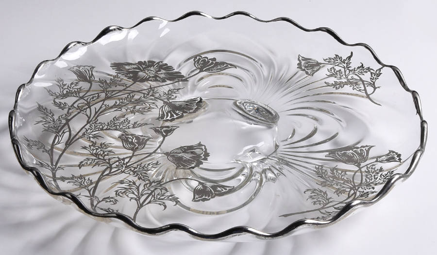 Flanders Clear 11" 4-Toed Cabaret Plate by Silver City-1