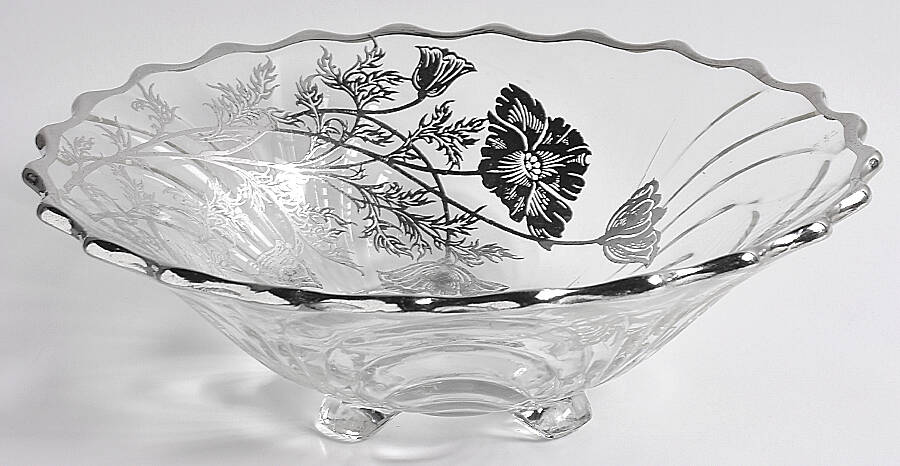 Flanders Clear 10" 4-Toed Footed Bowl by Silver City-1