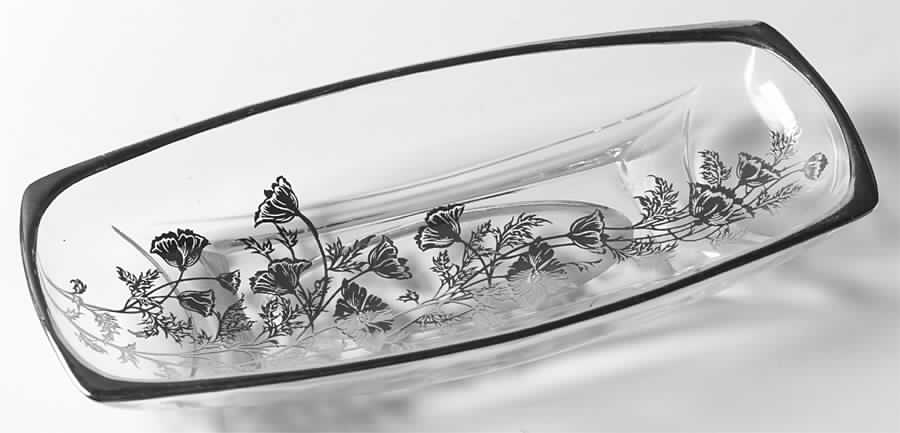 Flanders Clear 9" Oblong Celery by Silver City-1