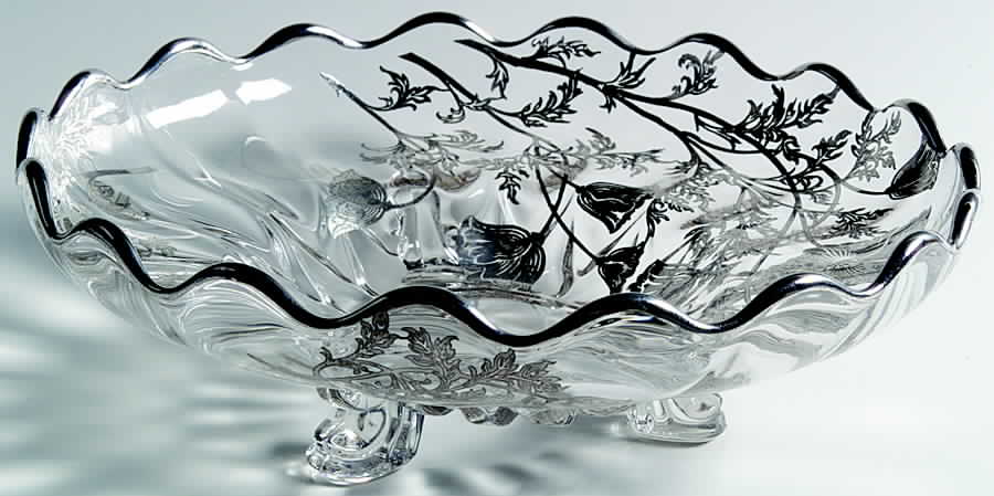 Flanders Clear 11" 3-Toed Footed Bowl by Silver City-1