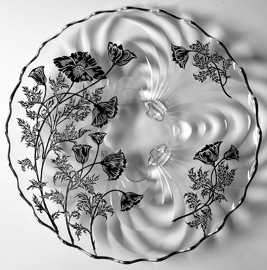 Flanders Clear Large Torte Plate by Silver City-1