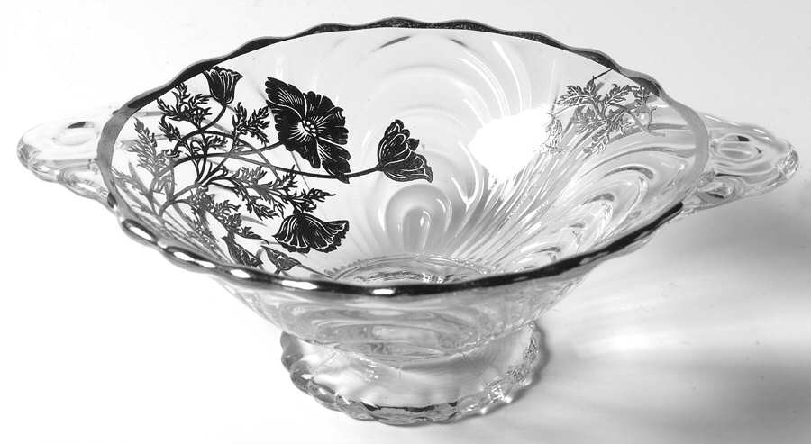 Flanders Clear Handled Footed Bowl by Silver City-1