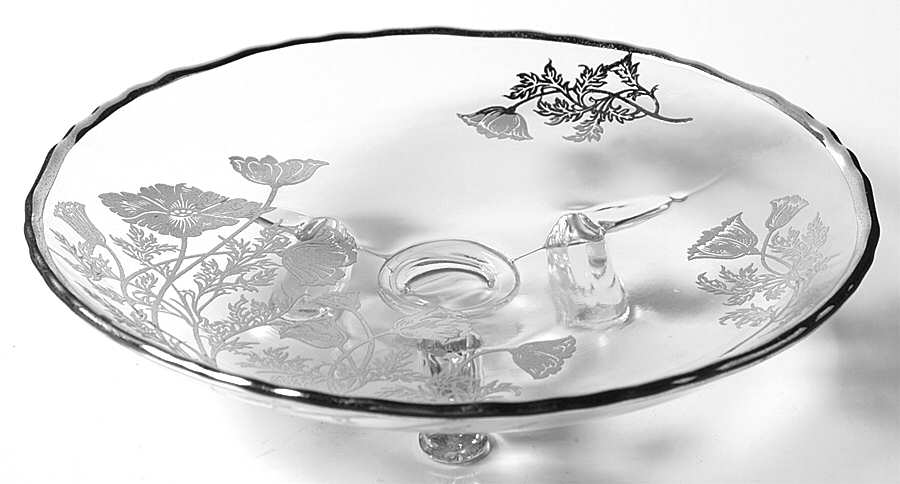 Flanders Clear 7" 3-Footed Bon Bon by Silver City-1