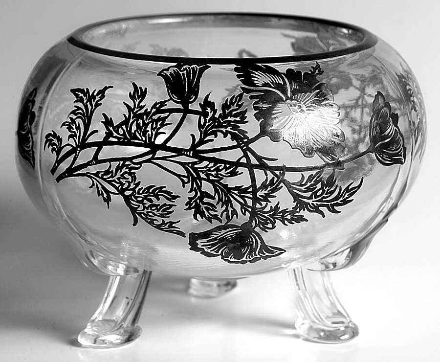 Flanders Clear Rose Bowl by Silver City-1