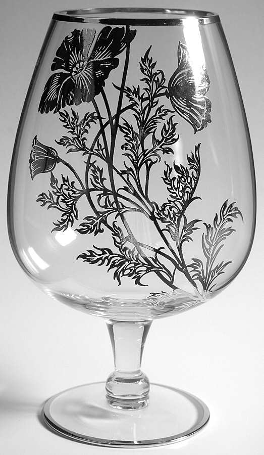 Flanders Clear 9" Oversize Vase Brandy Shape by Silver City-1