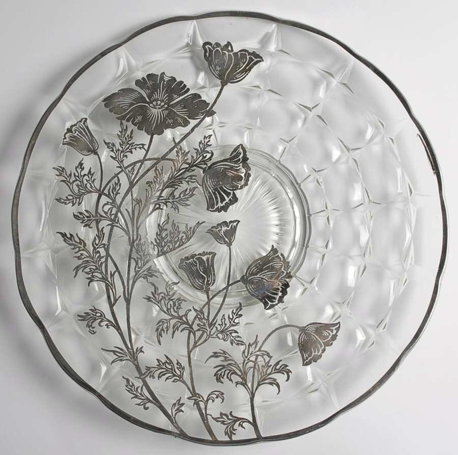 Flanders Clear 13" Torte Plate by Silver City-1