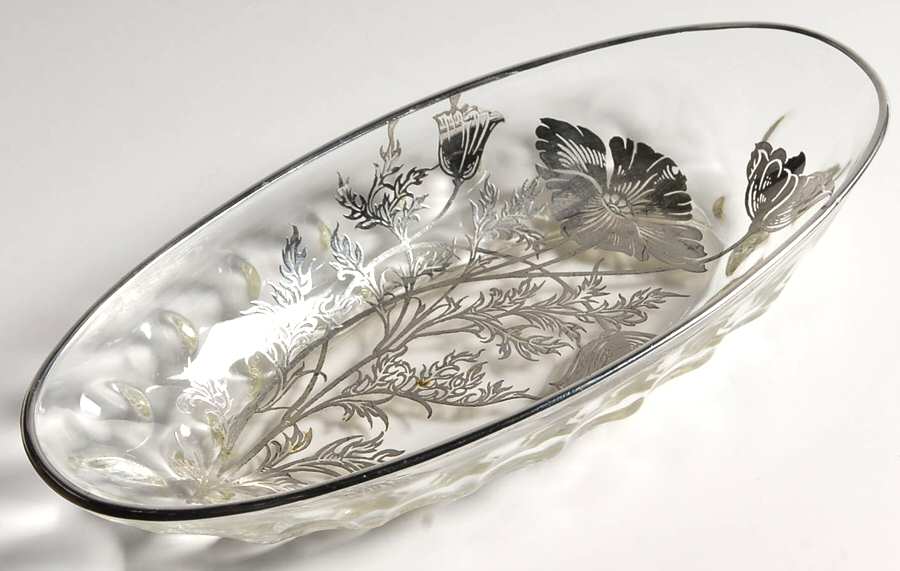 Flanders Clear 10" Oval Relish by Silver City-1