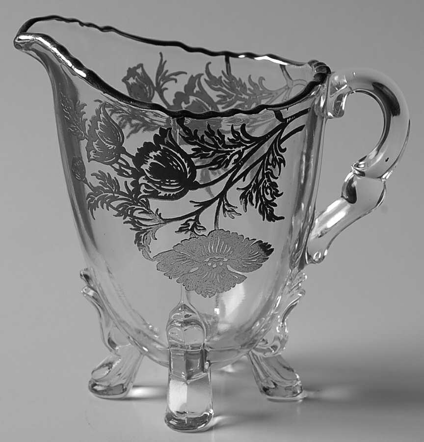 Flanders Clear Footed Creamer by Silver City-1