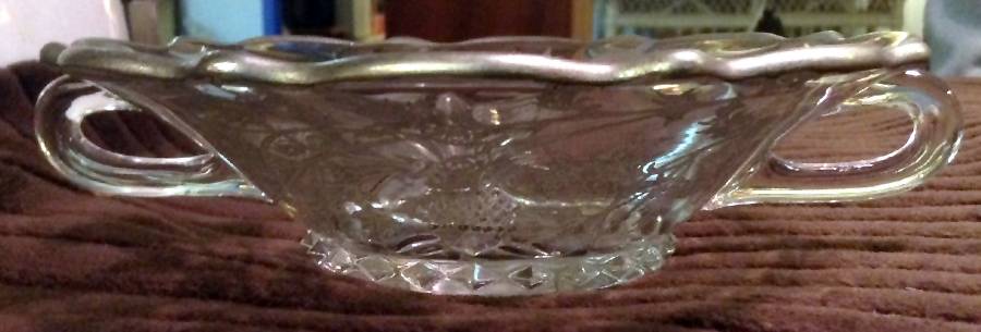Flanders Clear Handled Nappy by Silver City-1