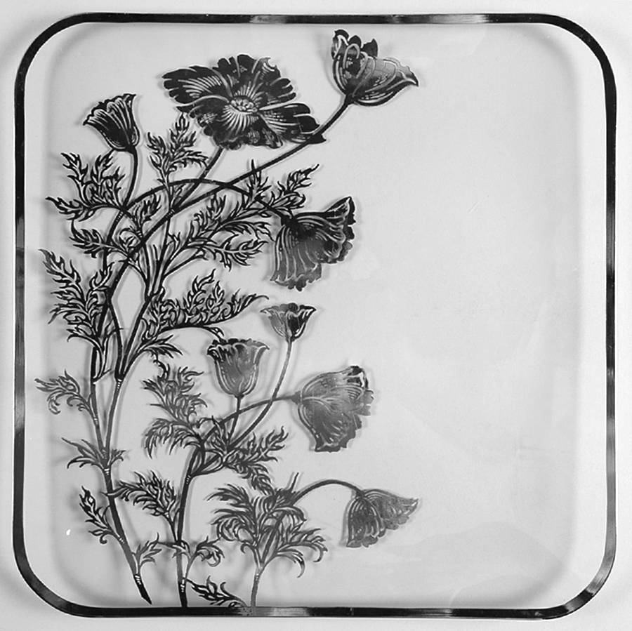 Flanders Clear 9" Square Serving Tray by Silver City-1