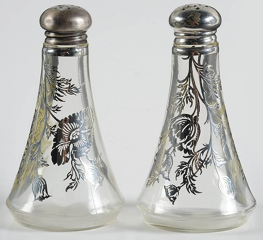 Flanders Clear Shaker Set w/Metal Lids by Silver City-1