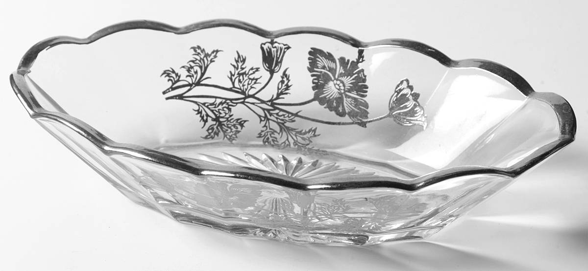 Flanders Clear 9" Oval Relish by Silver City-1