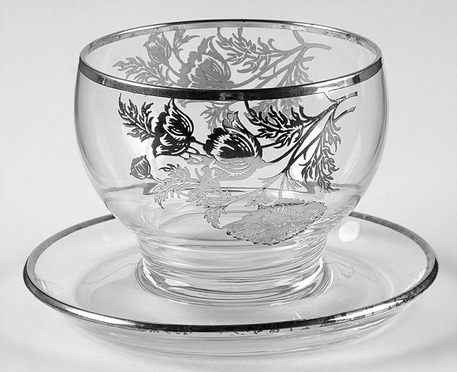Flanders Clear Mayonnaise W/Attached Underplate by Silver City-1